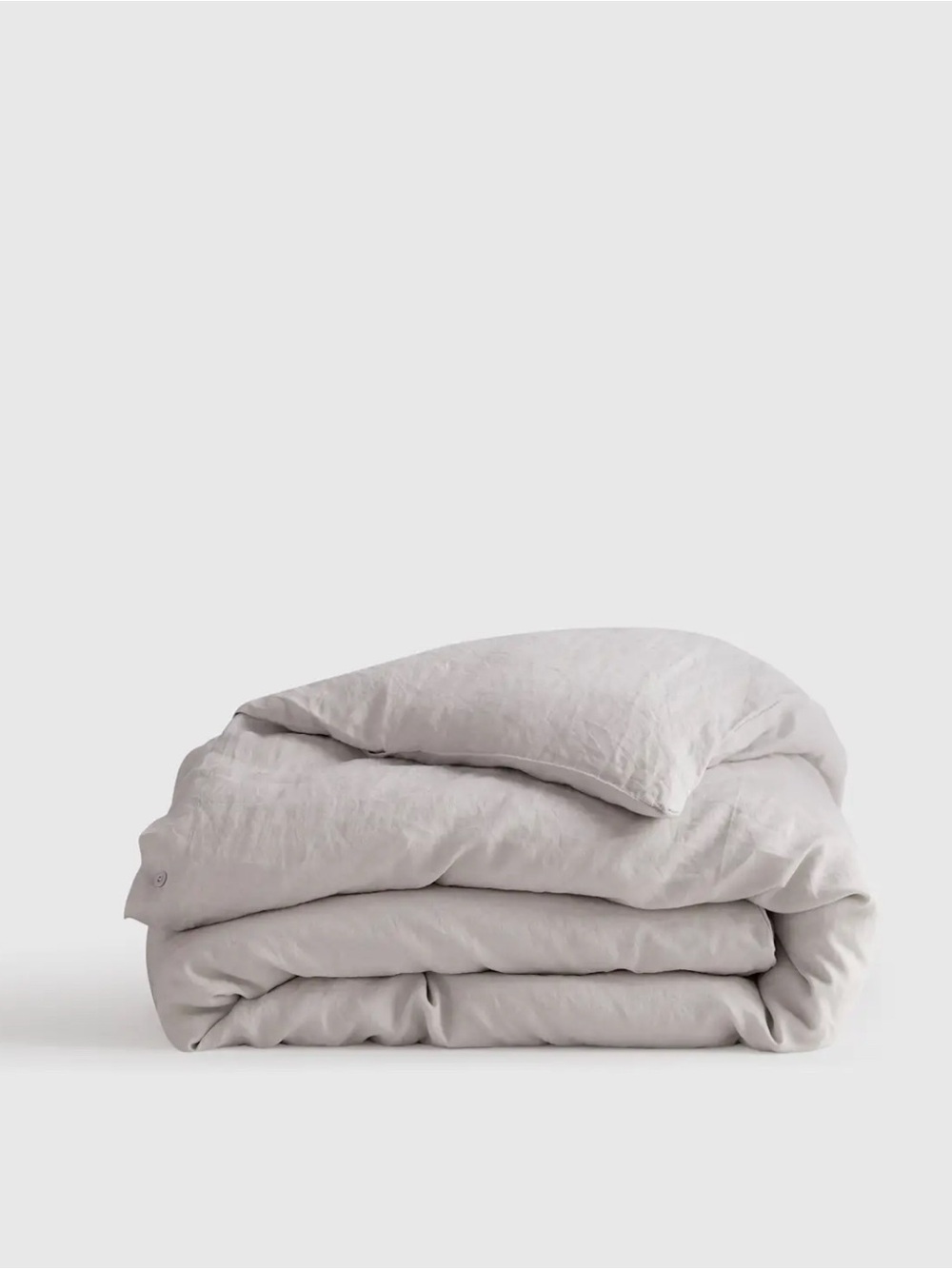 QUINCE European Linen Full/Queen Duvet Cover | Light Grey NWOT